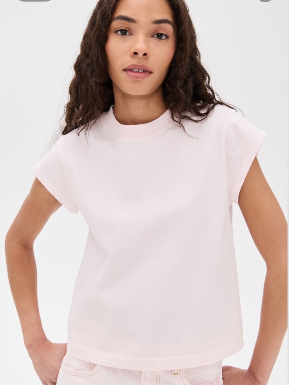 Adolee Girls' Light Pink Crewneck Tee